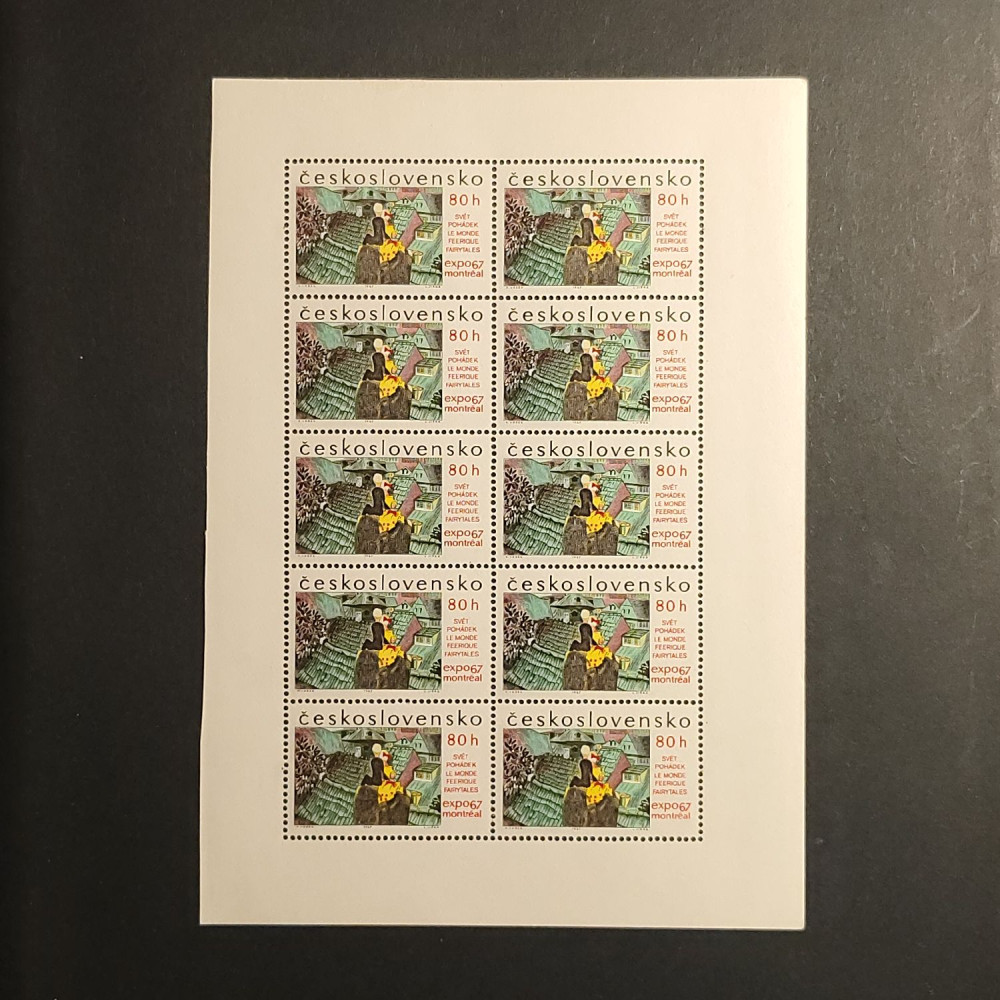 Bloco de dez Tchecoslováquia, 80h, , MNH** 