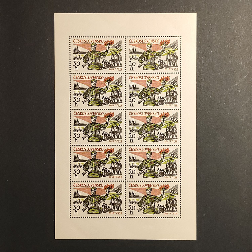 Bloque de diez Checoslovaquia, 30h, , MNH** 