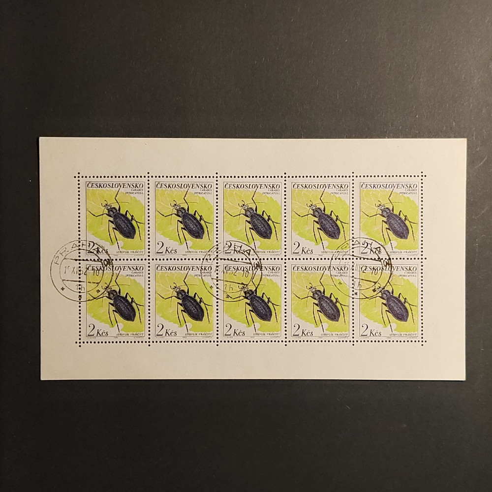 Bloco de dez Tchecoslováquia, 2Kčs, , usado# 