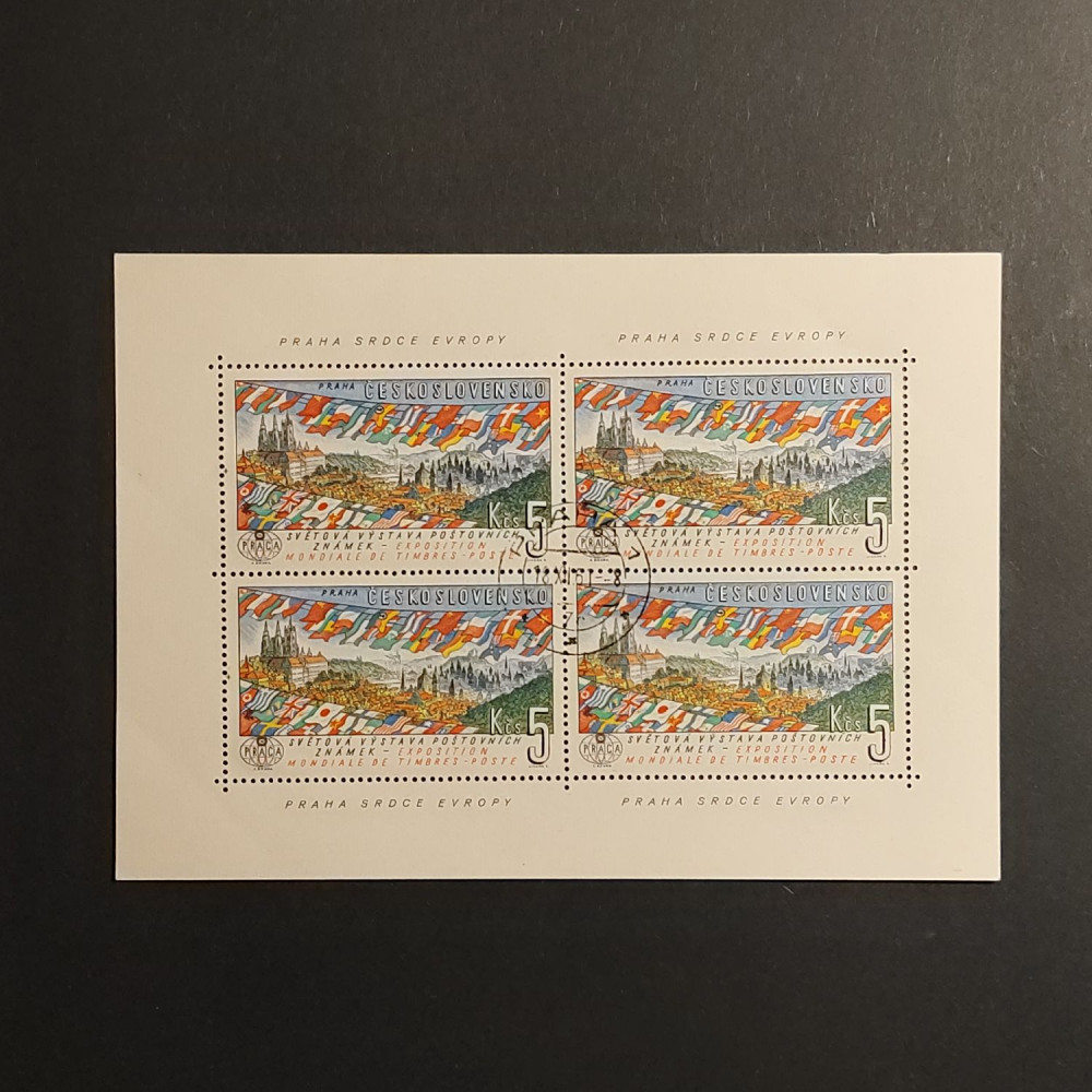 Bloco Tchecoslováquia, 4x 5Kčs, , usado# 