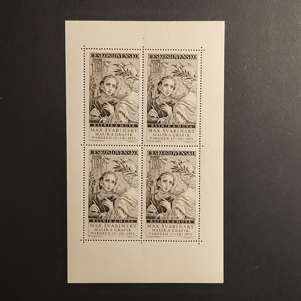 Bloco de dez Tchecoslováquia, 1,60Kčs, , MNH** 
