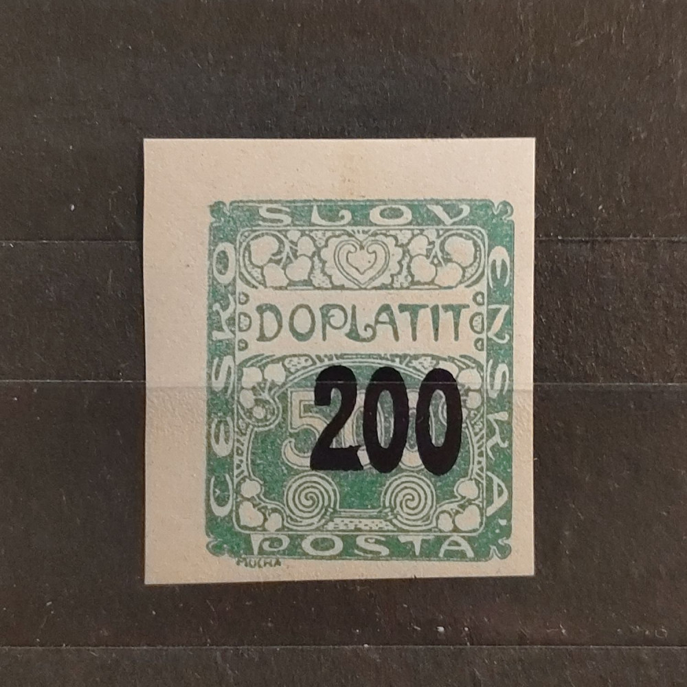 Sello Checoslovaquia, 200/500h, Mi.54, MH* 