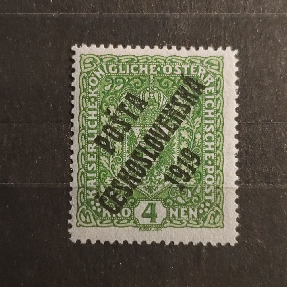 Sello Checoslovaquia, 4K, Mi.57I, MH* 