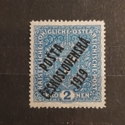 Briefmarke Tschechoslowakie, 2K, Mi.59* 
