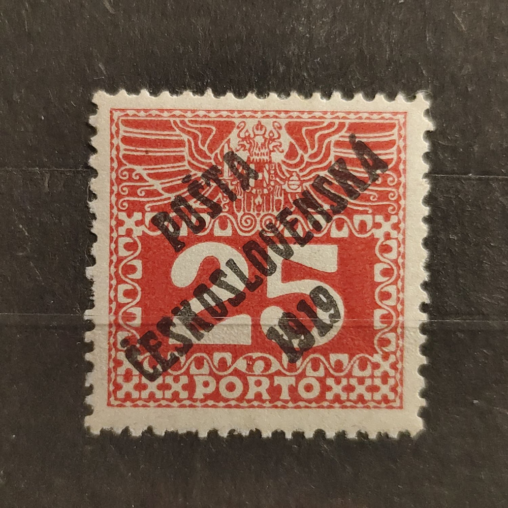 Sello Checoslovaquia PČ 1919 , 25h, Mi.78, MH* 