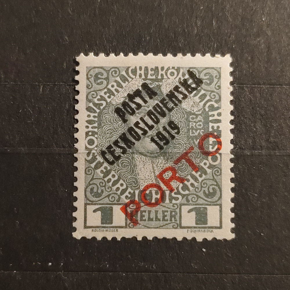 Sello Checoslovaquia PČ 1919 , 1h, Mi.92, MH* 