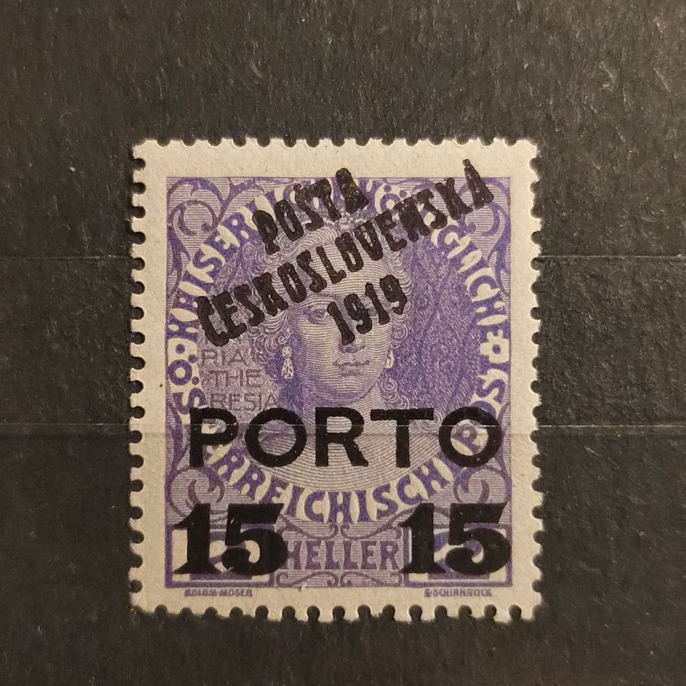 Sello Checoslovaquia PČ 1919 , 15/2h, Mi.93, MH* 