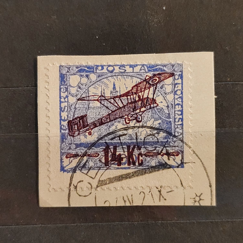 Recorte Checoslovaquia, 14 Kč / 200h, Mi.192B, usado# 