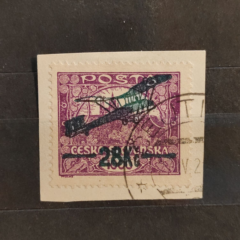 Recorte Tchecoslováquia, 28 Kč / 1000h, Mi.194C, usado# 