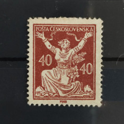 Stamp Czechoslovakia, 40h, Mi.173, (*)(*) 