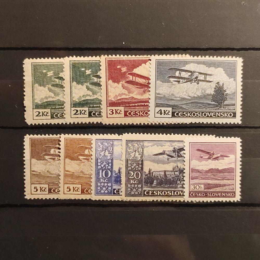 Set Czechoslovakia, 2 Kč-30h, Mi.305-407, MH* 