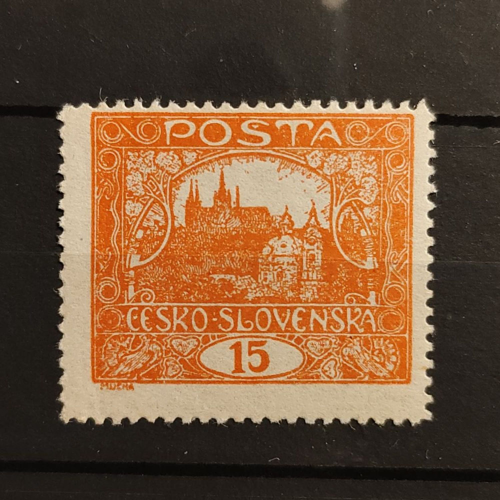 Sello Checoslovaquia, 15h, Mi.26D, MNH** 