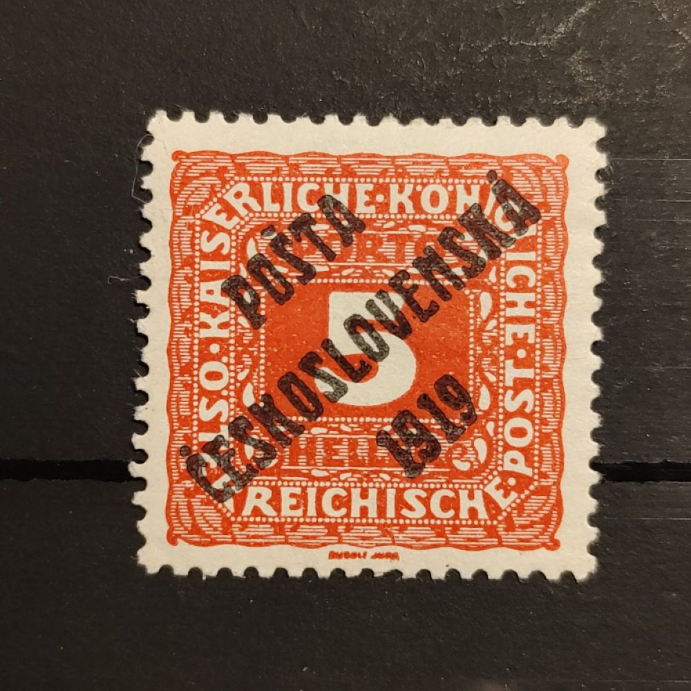 Sello Checoslovaquia PČ 1919 , 5h, Mi.81, MNH** 