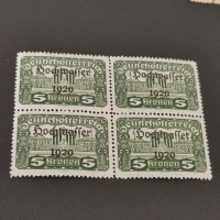 Viererblock Österreich , 5+(10) Kr, Mi.356** 