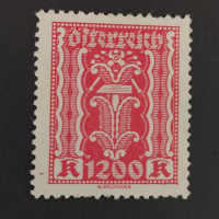 Briefmarke Österreich , 1200Kr, Mi.392** 