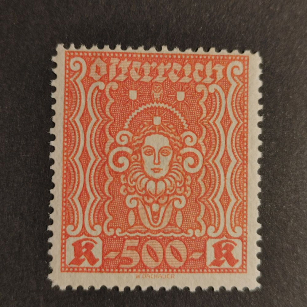Sello Austria , 500Kr, Mi.403A, MH* 