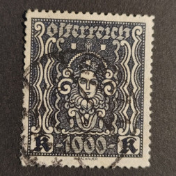 Stamp Austria , 1000Kr, Mi.404A, used# 