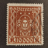 Stamp Austria , 10000Kr, Mi.408A, used# 