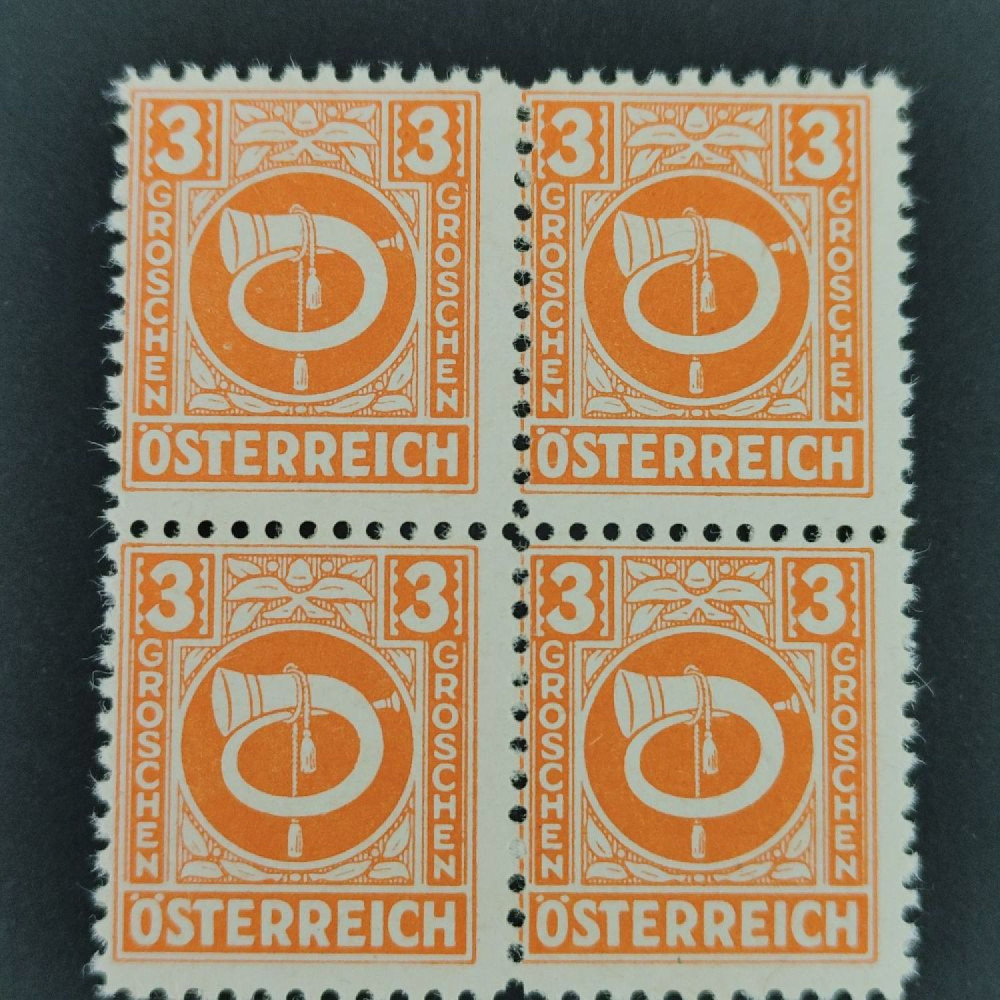 Čtyřblok Rakousko, Mi.722**, 3 g