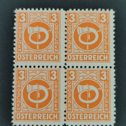 Viererblock Österreich, Mi.722**, 3 g