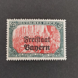Známka Bavorsko, Mi.151A*, 5 M