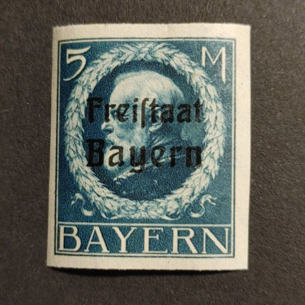 Briefmarke Bayern, Mi.168B (SG 247B)**, 5 M