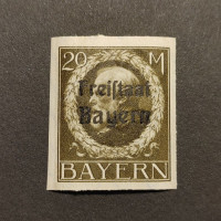 Známka Bavorsko, Mi.170B (SG 249B)**, 20 M