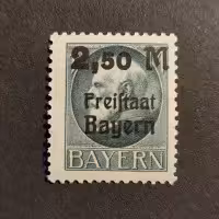 Známka Bavorsko, Mi.176A (SG 255A)**, 2.5 M