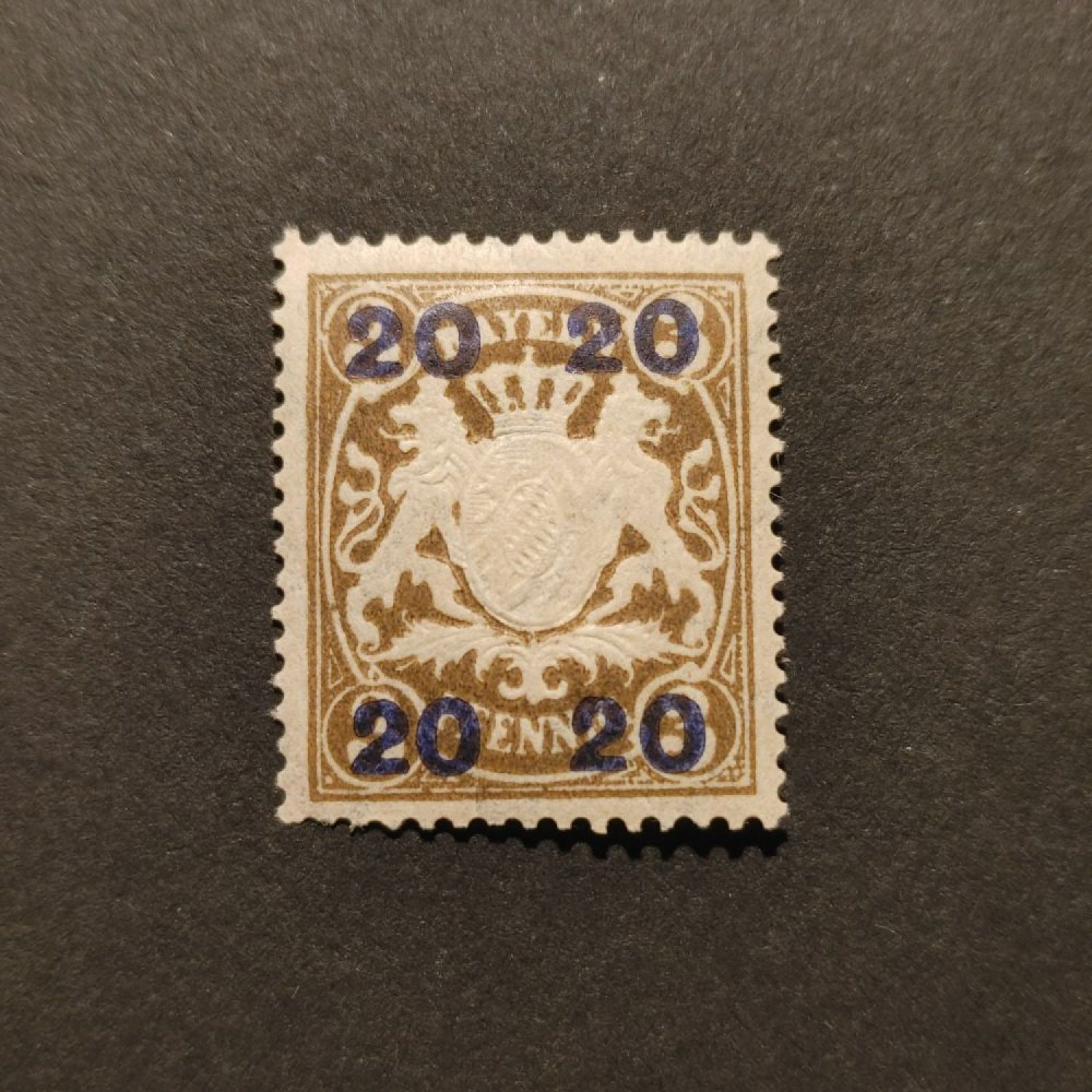 Briefmarke Bayern, Mi.177IIy**, 20 Pf