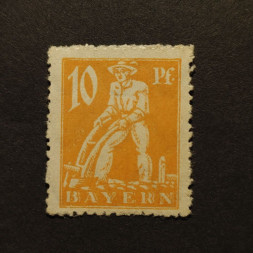 Briefmarke Bayern, Mi.179 (SG 258)(*), 10 Pf