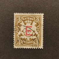 Známka Bavorsko, Mi.D1 (SG R133)#, 3 Pf
