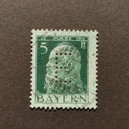 Sello Baviera, Mi.D7 (SG R157), Usado #, 5 Pf