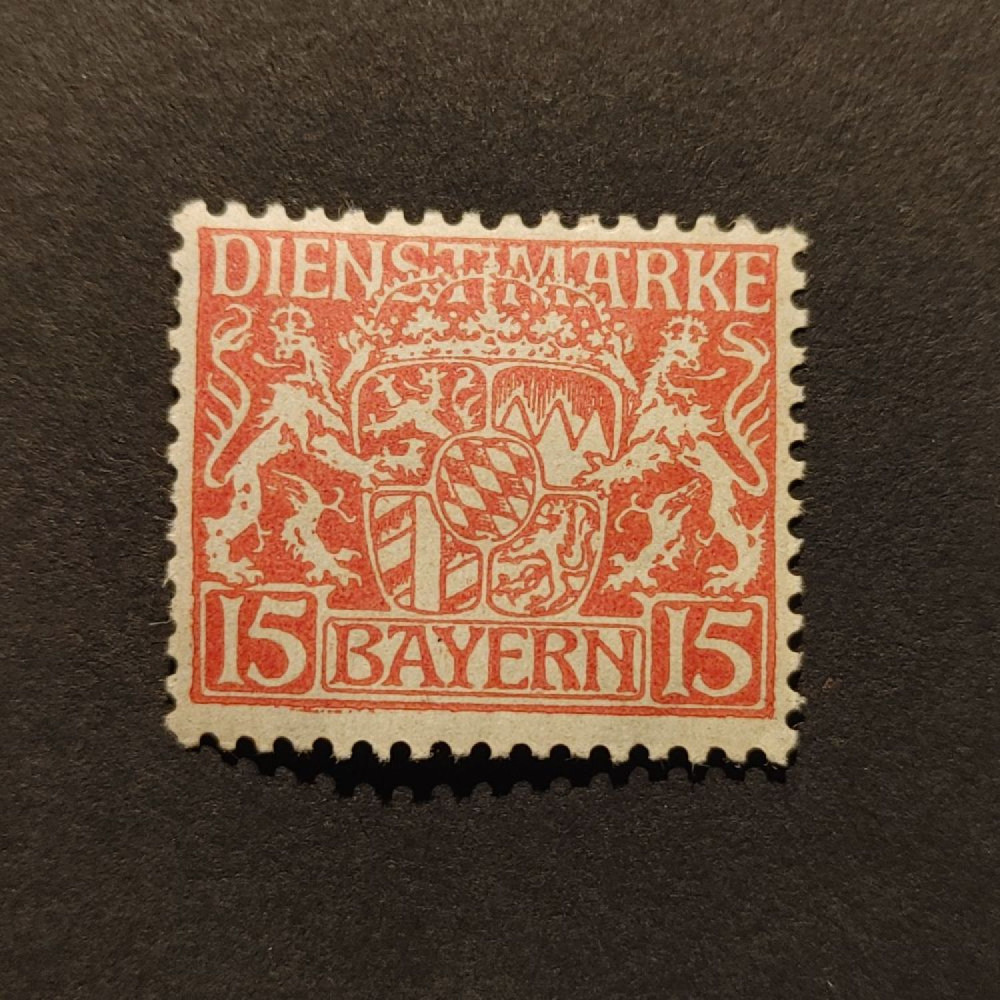 Známka Bavorsko, Mi.D19vc*, 15 German