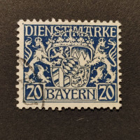 Známka Bavorsko, Mi.D20v (SG O202)#, 20 Pf
