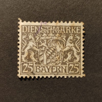 Známka Bavorsko, Mi.D21y (SG O204)#, 25 German