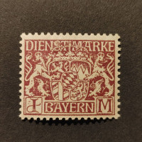 Známka Bavorsko, Mi.D24vb*, 1 M