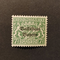 Známka Bavorsko, Mi.DE-BY D32y (SG DE-BY O217)*, 7 German