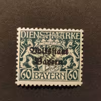Stamp Bavaria, Mi.DE-BY D40x, MH, 60 Pf