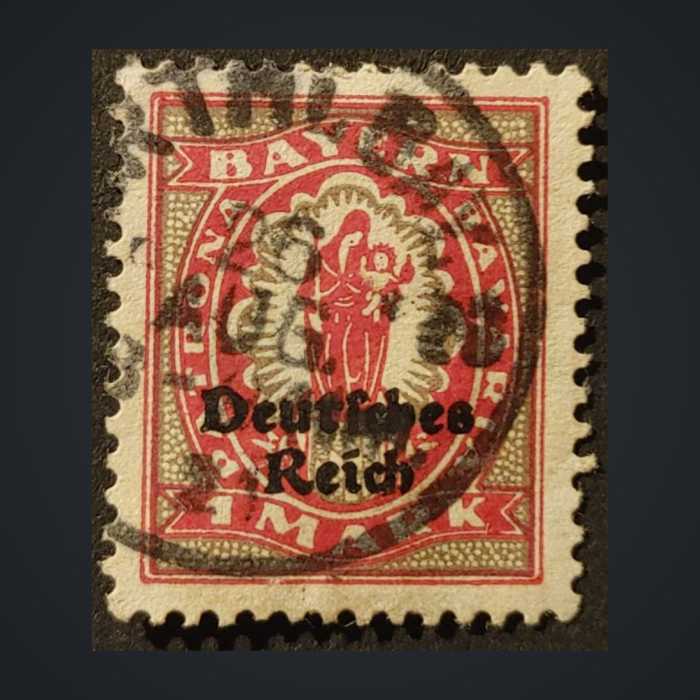 Selo Reich Alemão, Mi.129 (SG  ), Usado #, 1Mk.