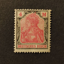 Briefmarke Deutsches Reich, Mi.153 (SG  )*, 4Mk.
