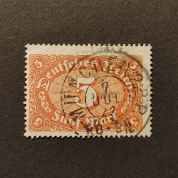 Sello Imperio Alemán (Deutsches Reich), Mi.174 (SG  ), Usado #, 5Mk.