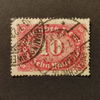 Sello Imperio Alemán (Deutsches Reich), Mi.175 (SG  ), Usado #, 10Mk.