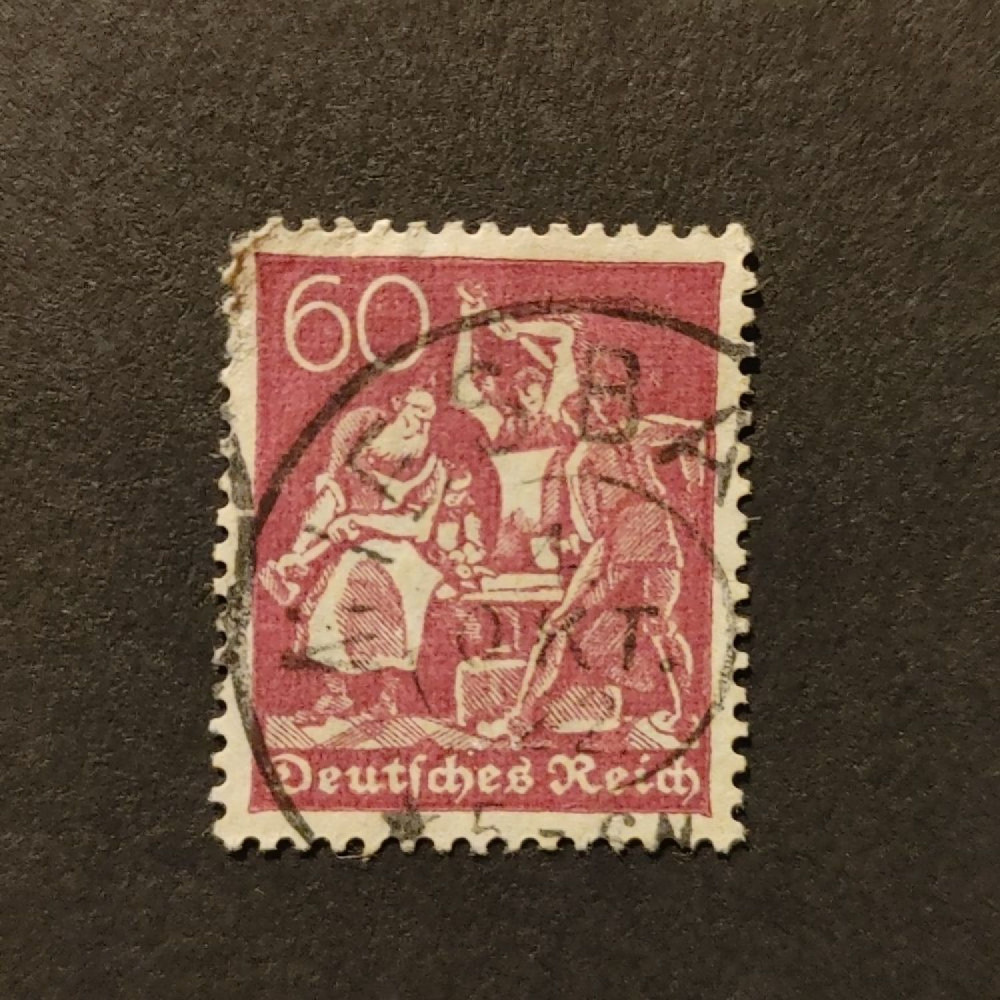 Sello Imperio Alemán (Deutsches Reich), Mi.165 (SG  ), Usado #, 60Pfg.