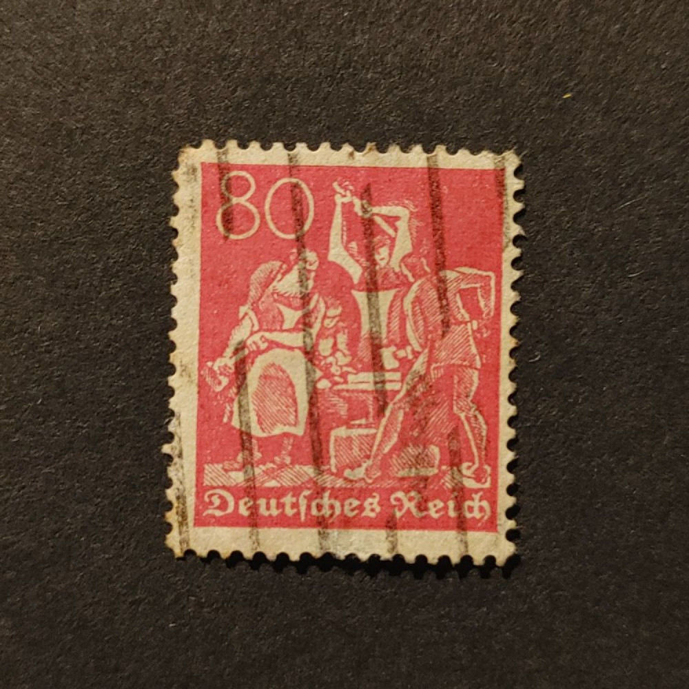Sello Imperio Alemán (Deutsches Reich), Mi.166 (SG  ), Usado #, 80Pfg.