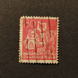 Sello Imperio Alemán (Deutsches Reich), Mi.166 (SG  ), Usado #, 80Pfg.