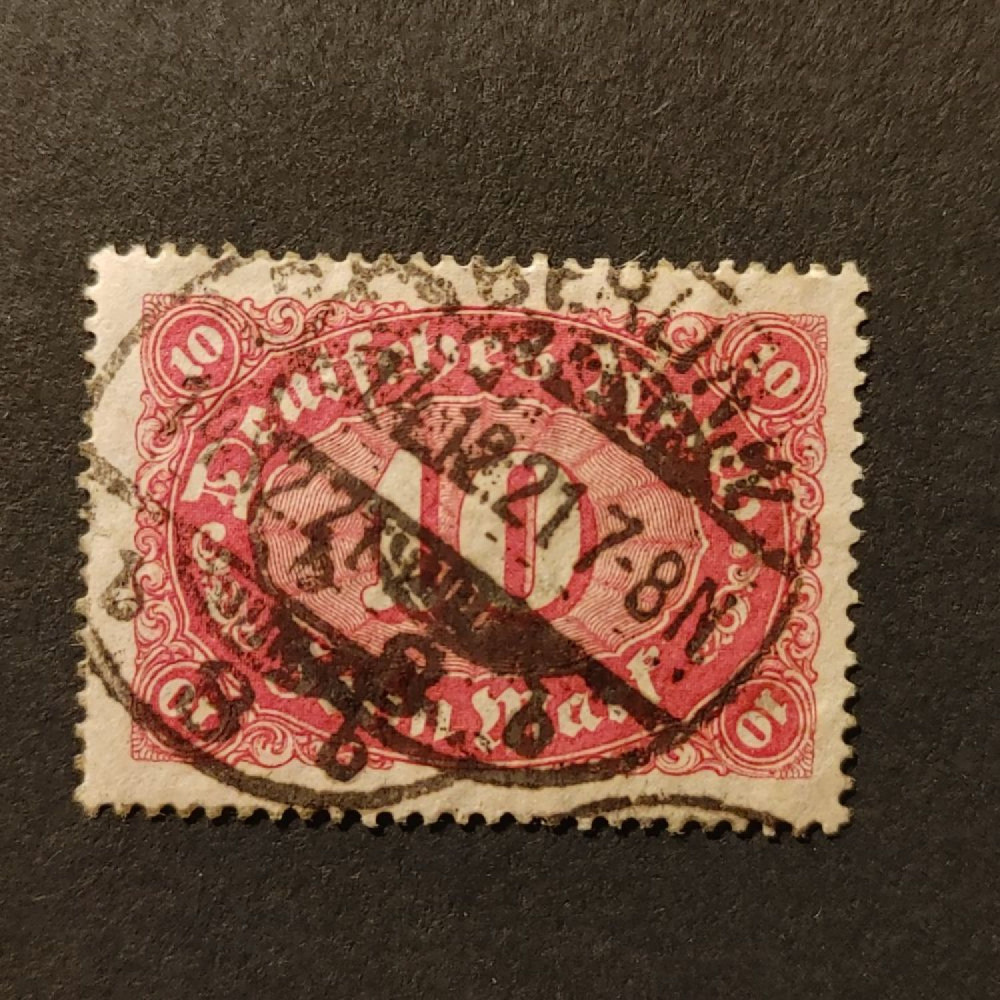 Selo Reich Alemão, Mi.195 (SG  ), Usado #, 10Mk.