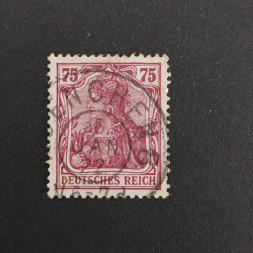 Sello Imperio Alemán (Deutsches Reich), Mi.197 (SG  ), Usado #, 75Pfg.