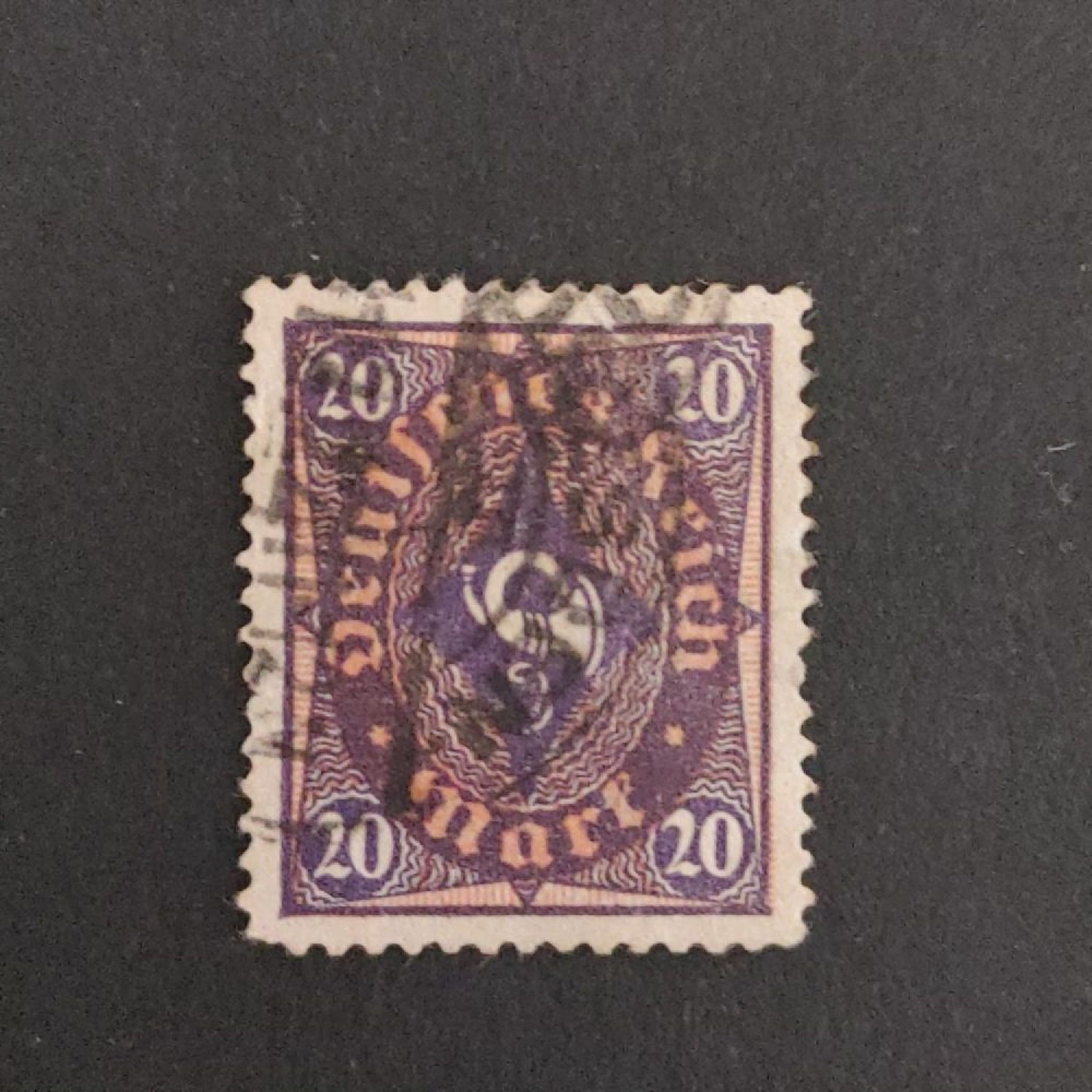 Sello Imperio Alemán (Deutsches Reich), Mi.207 (SG  ), Usado #, 20Mk.