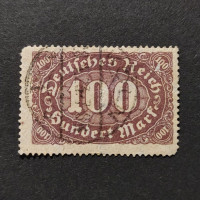 Sello Imperio Alemán (Deutsches Reich), Mi.219 (SG  ), Usado #, 100Mk.