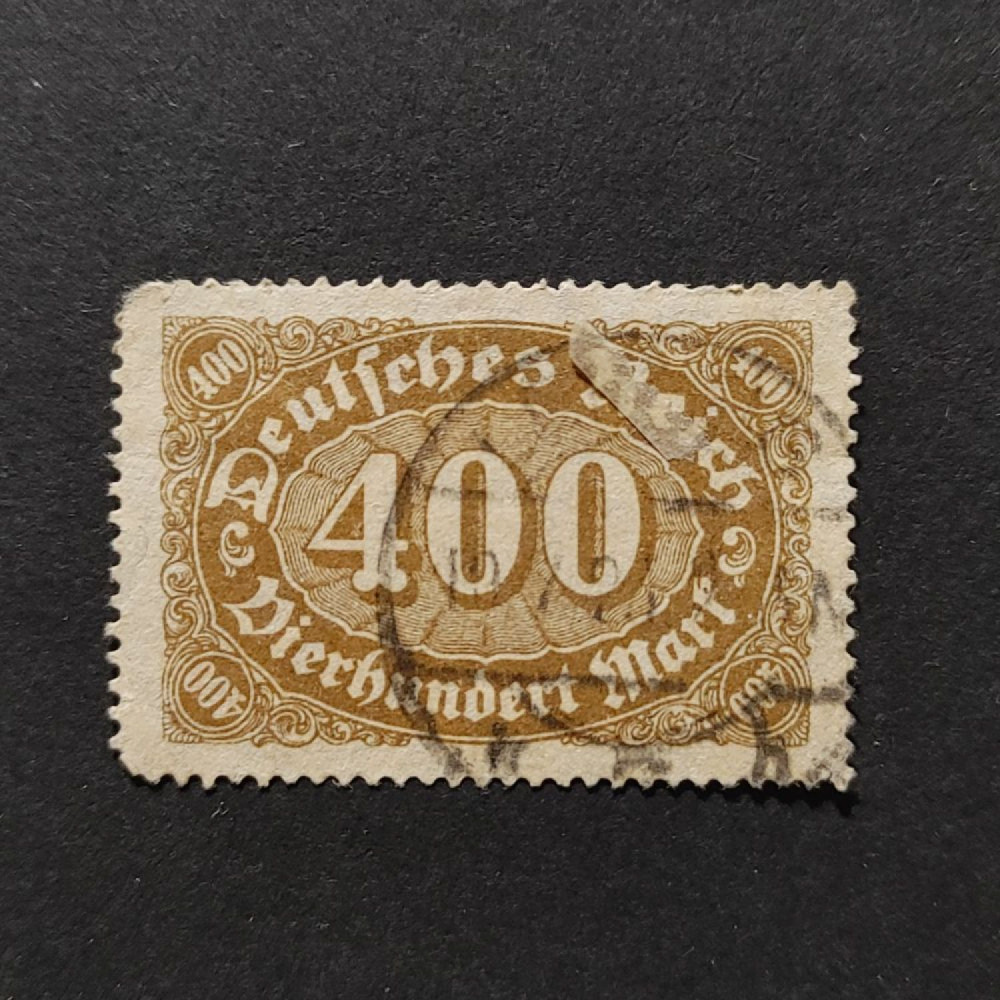 Sello Imperio Alemán (Deutsches Reich), Mi.222 (SG  ), Usado #, 400Mk.